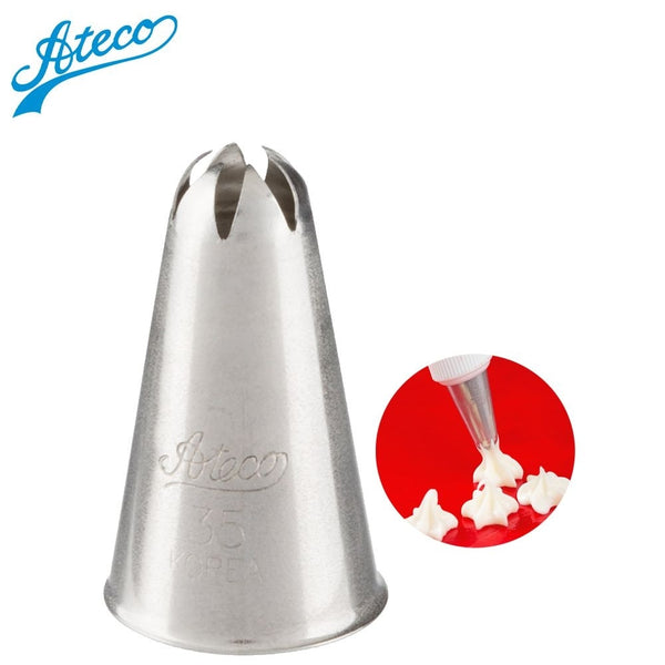 Ateco No.35 Large 6 Point Star Metal Piping Nozzle
