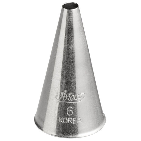 Ateco No.06 Medium Plain Round Line Writing Metal Piping Nozzle