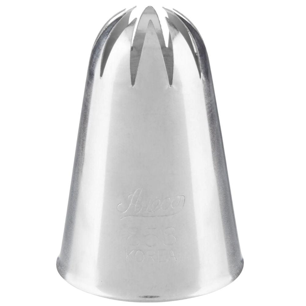 Ateco No.858 XL 1G Deep Cut Closed Swirl Star Metal Piping Nozzle