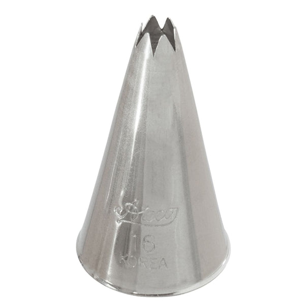 Ateco No.16 Small 6 Point Open Star Metal Piping Nozzle