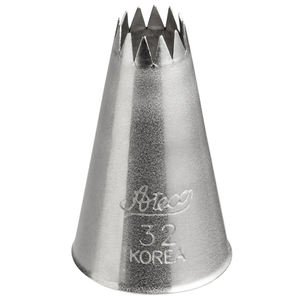 Ateco No.32 Large 12 Point Open Star Metal Piping Nozzle