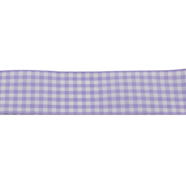 Colour Ribbons Lilac Gingham Ribbon (25 Metre Reel)