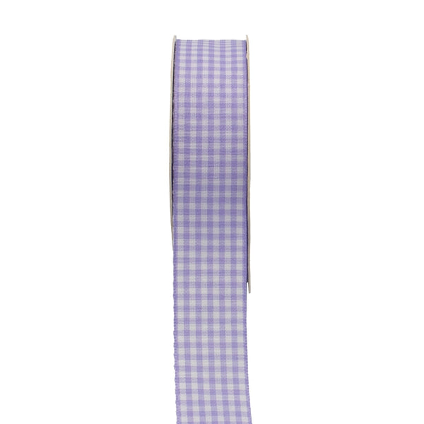 Colour Ribbons Lilac Gingham Ribbon (25 Metre Reel)