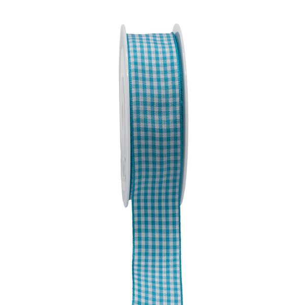 Colour Ribbons Blue Gingham Ribbon (25 Metre Reel)