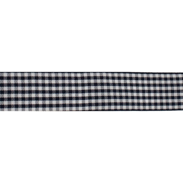 Colour Ribbons Navy Gingham Ribbon (25 Metre Reel)
