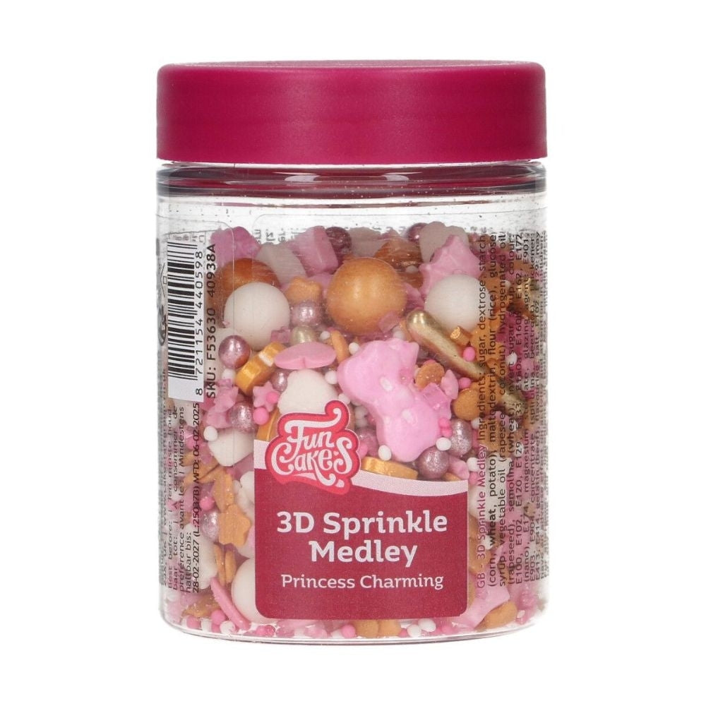 FunCakes Princess Charming 3D Sprinkle Medley 70g