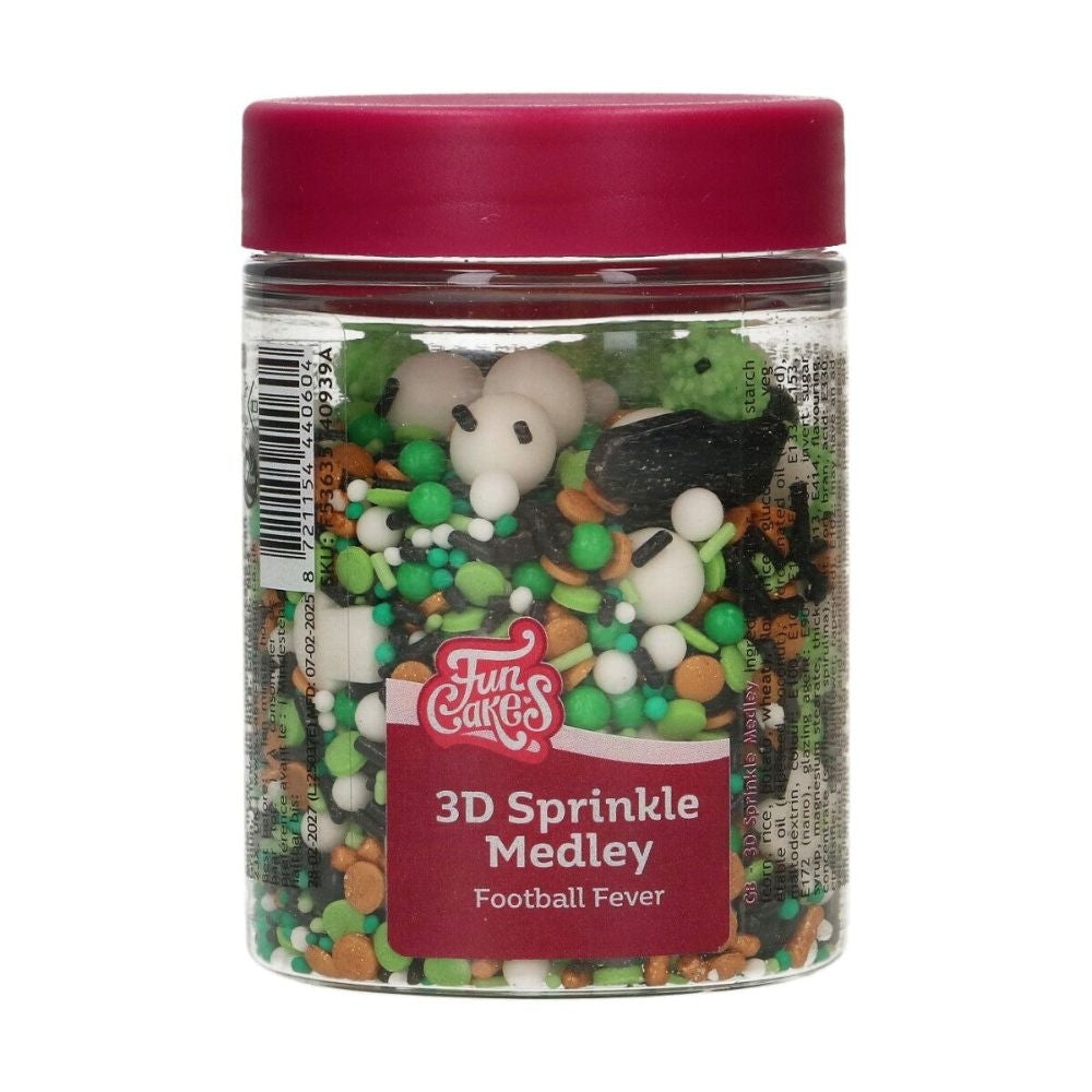 FunCakes Football 3D Sprinkle Medley 70g