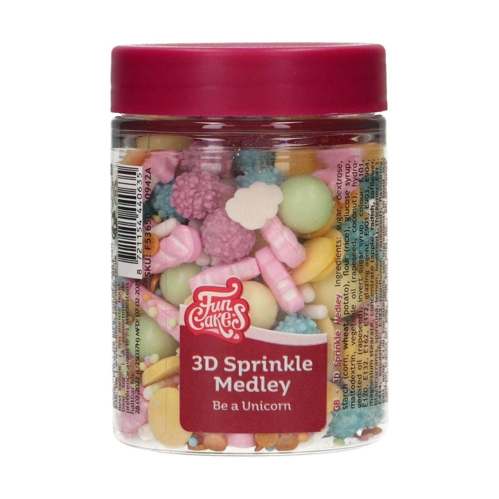 FunCakes Be A Unicorn 3D Sprinkle Medley 70g