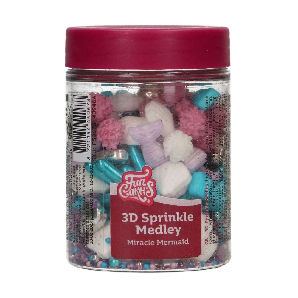 FunCakes Miracle Mermaid 3D Sprinkle Medley 70g