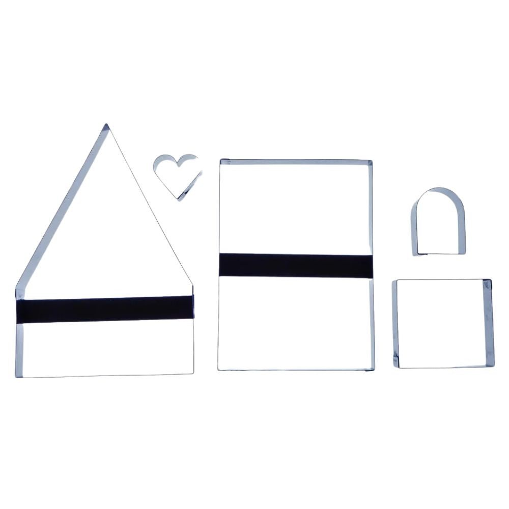 Valley Cutter Company Set Of 5 Small Gingerbread House Stainless Steel Icing Cutters