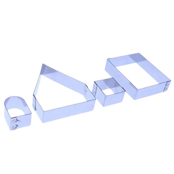 Valley Cutter Company Set Of 4 Tiny Gingerbread House Stainless Steel Icing Cutters