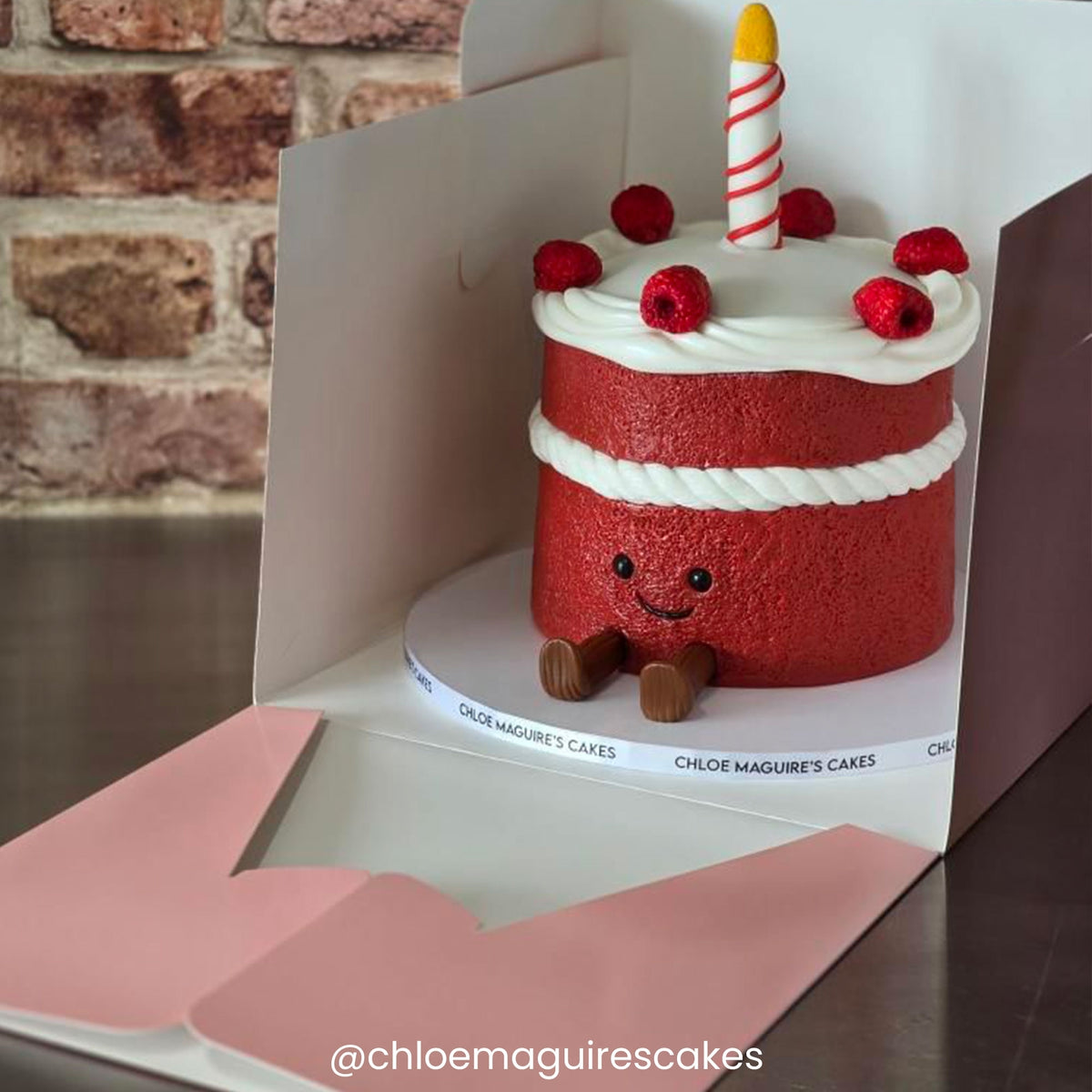 Simply Making Baby Pink Matt Extra Deep Cake Box With Window