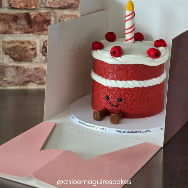 Simply Making Baby Pink Matt Extra Deep Cake Box With Window