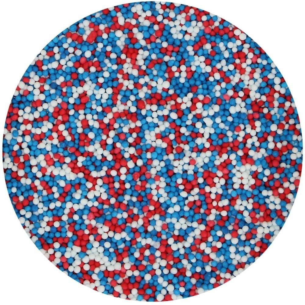 FunCakes Red, White & Blue Nonpareil Sprinkles 80g