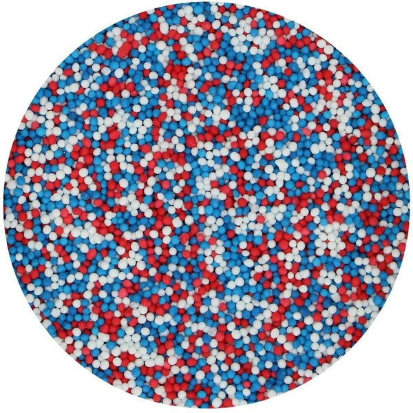 FunCakes Red, White & Blue Nonpareil Sprinkles 80g