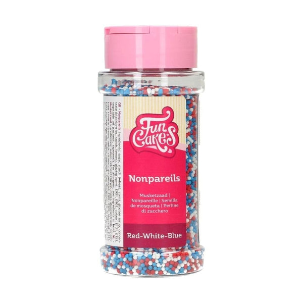 FunCakes Red, White & Blue Nonpareil Sprinkles 80g