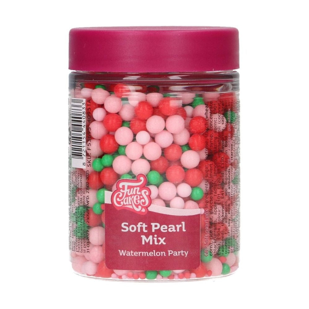 FunCakes Watermelon Party Soft Pearls Mix 80g