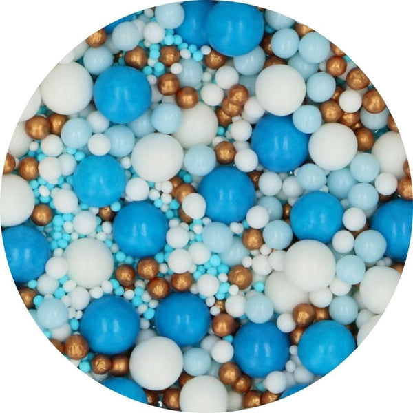 FunCakes Blue Celebration Soft Pearls Mix 80g