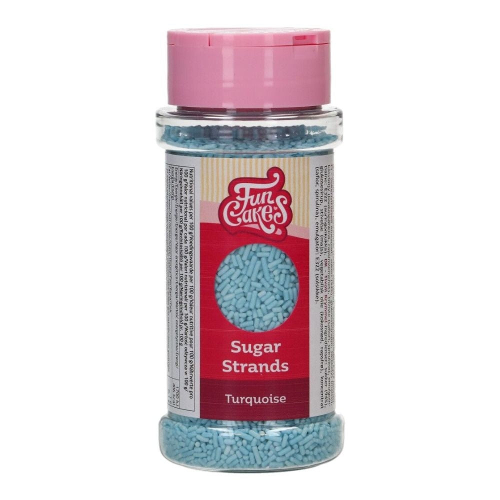 FunCakes Turquoise Sugar Strands 80g