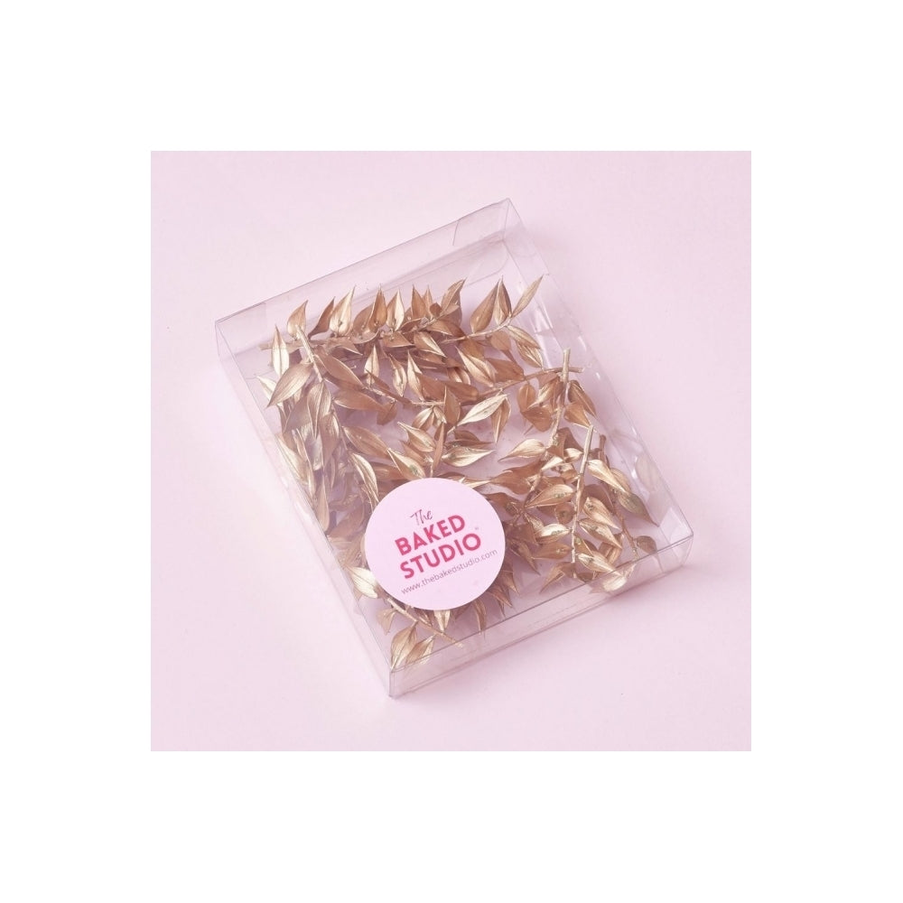 The Baked Studio Gold Ruscus Dried Flower Box