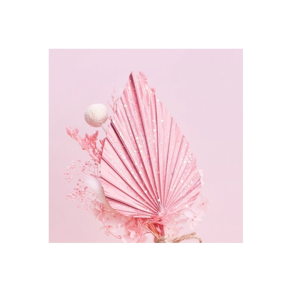 The Baked Studio Pink, Glitter & White Palm Spear Bouquet