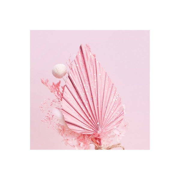 The Baked Studio Pink, Glitter & White Palm Spear Bouquet