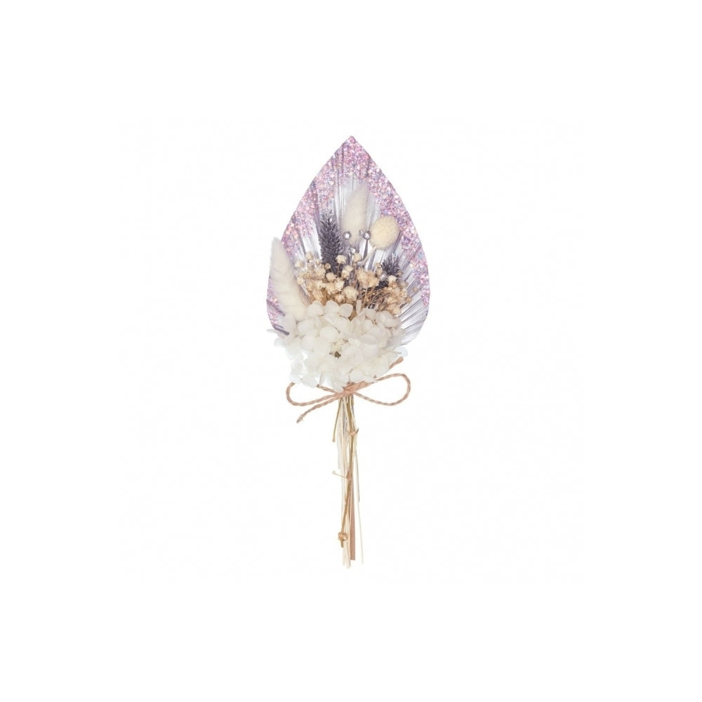 The Baked Studio Silver, White & Glitter Palm Spear Bouquet