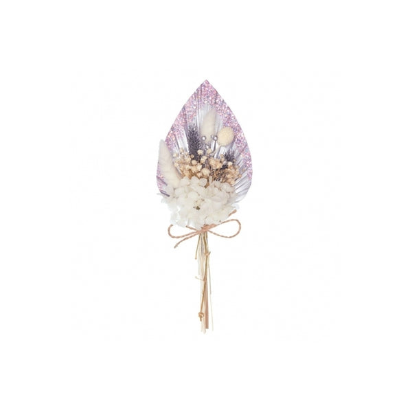 The Baked Studio Silver, White & Glitter Palm Spear Bouquet