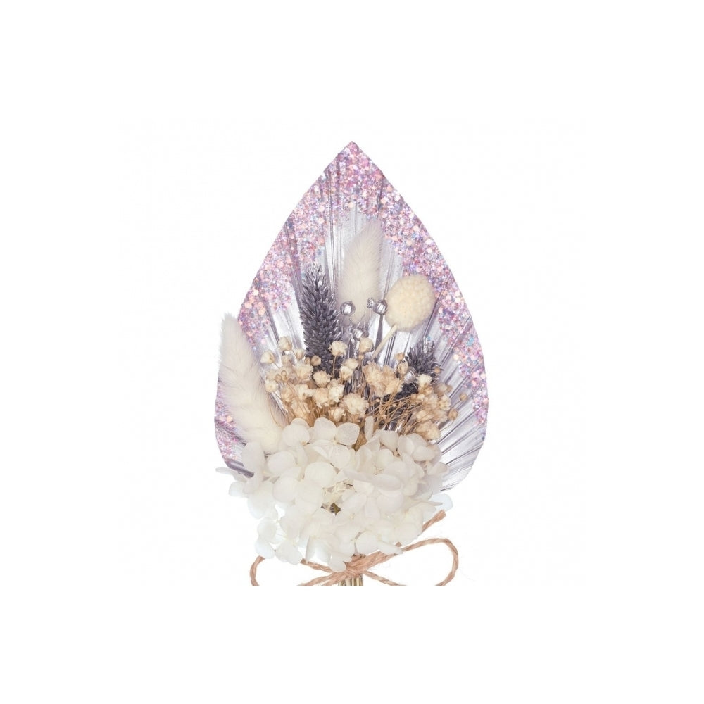 The Baked Studio Silver, White & Glitter Palm Spear Bouquet