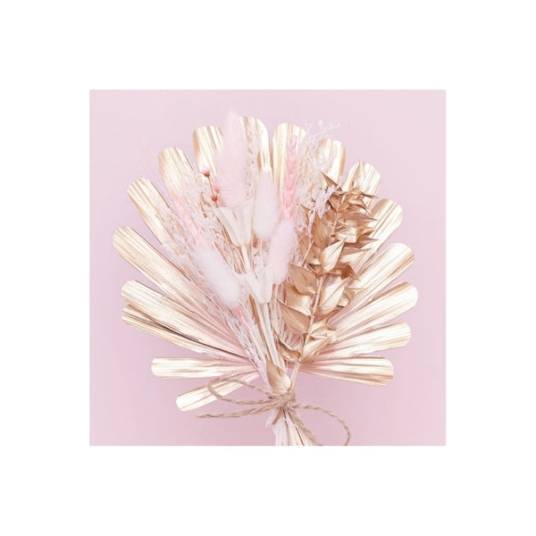 The Baked Studio Gold, Pink & White Shell Palm Bouquet