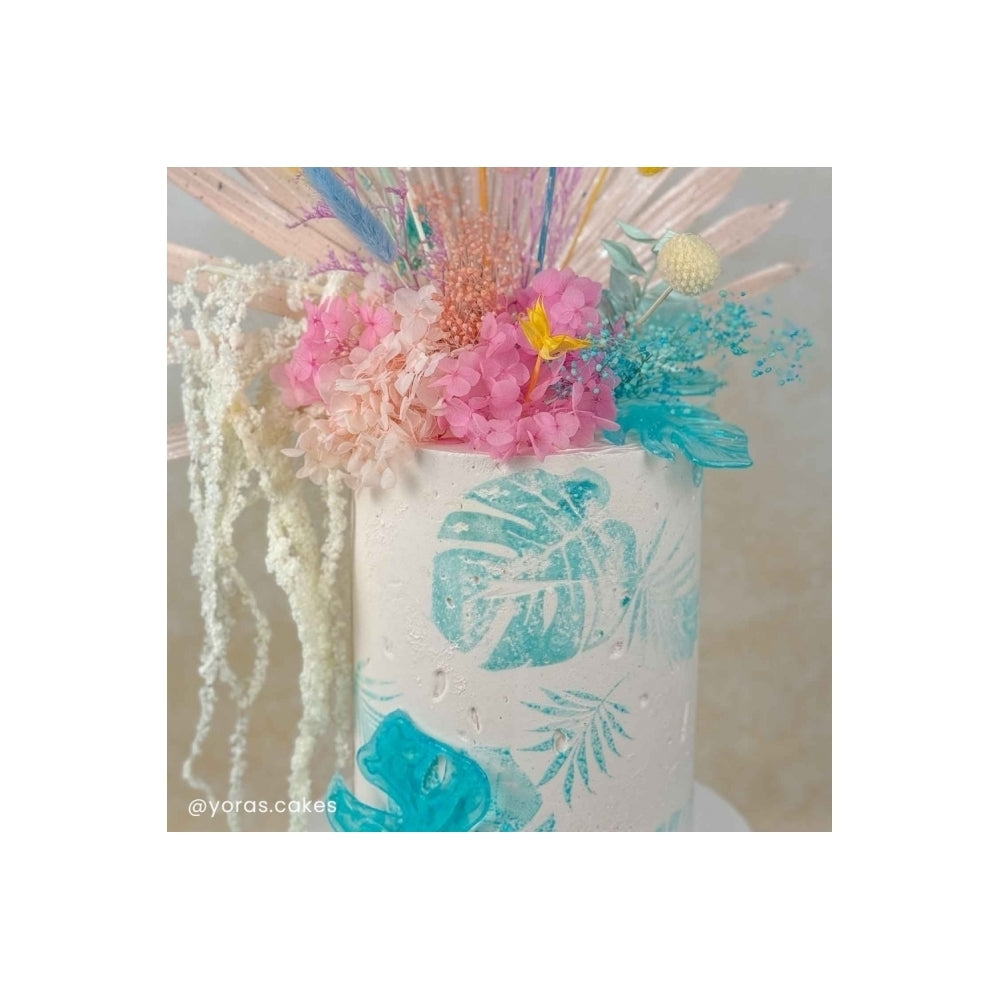 The Baked Studio Pink & Pampas Sun Palm & Palm Spear Bouquet