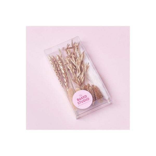 The Baked Studio Gold Mixed Dried Flower Box