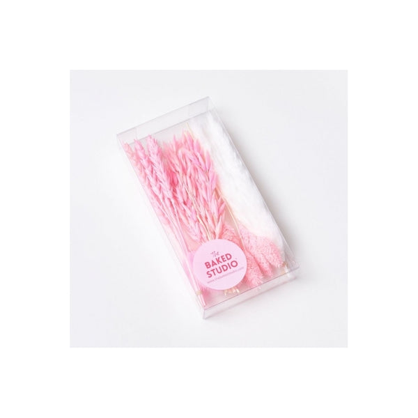 The Baked Studio Hot Pink Mixed Dried Flower Box