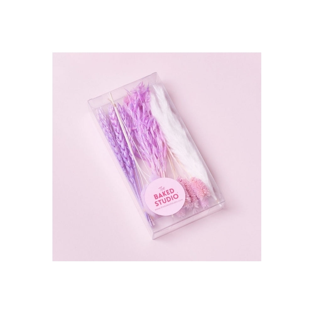 The Baked Studio Purple Mixed Dried Flower Box