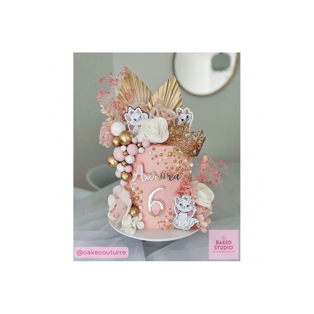 The Baked Studio Peachy Pinks, White & Gold Deluxe Mixed Dried Flower Box