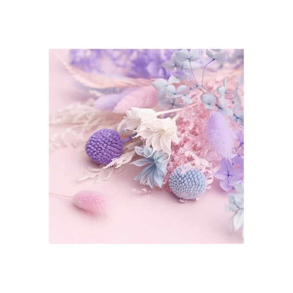 The Baked Studio Cool Blues, Lilac, Pink & White Deluxe Mixed Dried Flower Box