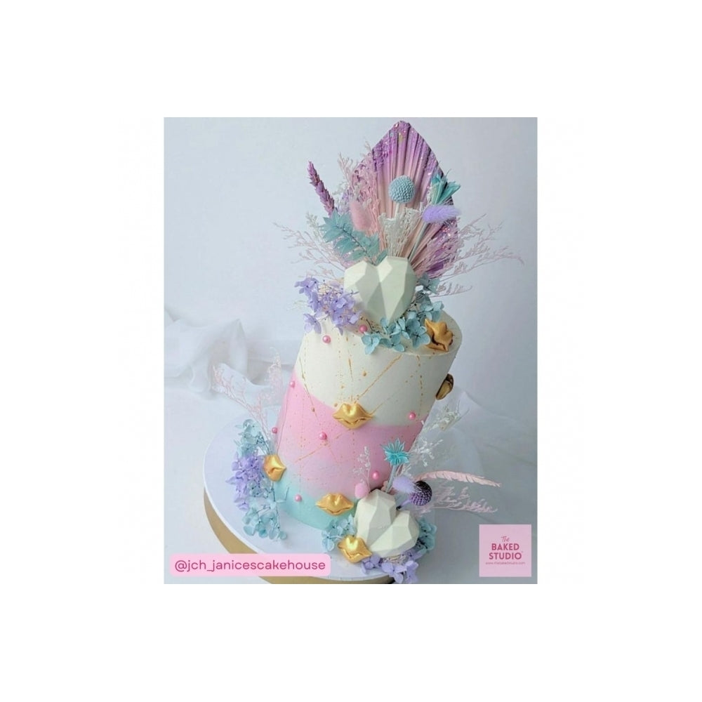 The Baked Studio Cool Blues, Lilac, Pink & White Deluxe Mixed Dried Flower Box