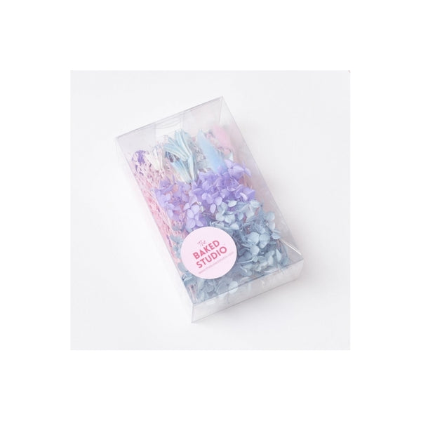 The Baked Studio Cool Blues, Lilac, Pink & White Deluxe Mixed Dried Flower Box
