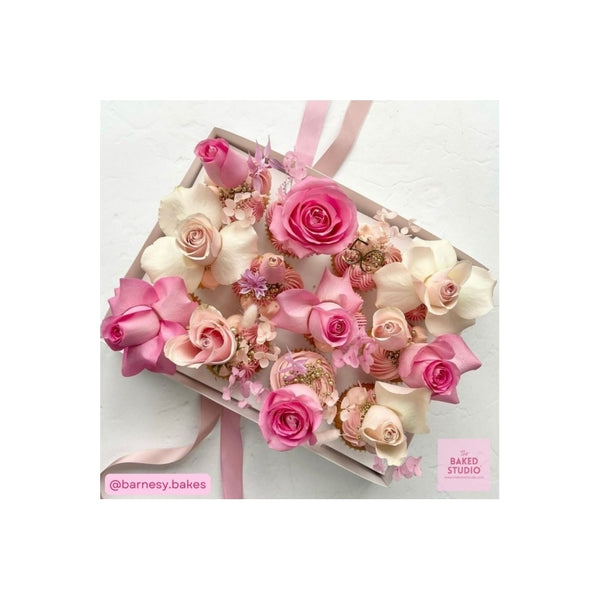 The Baked Studio Pink, Lilac & White Deluxe Mixed Dried Flower Box