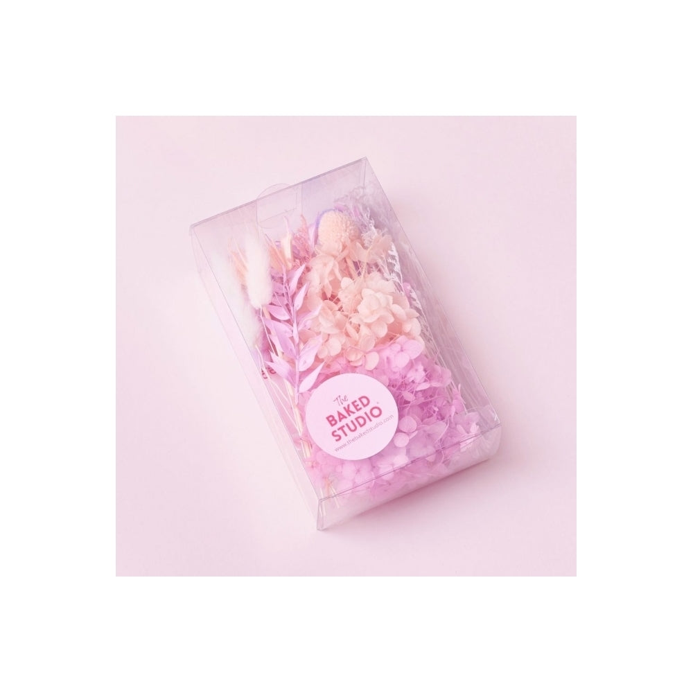 The Baked Studio Pink, Lilac & White Deluxe Mixed Dried Flower Box