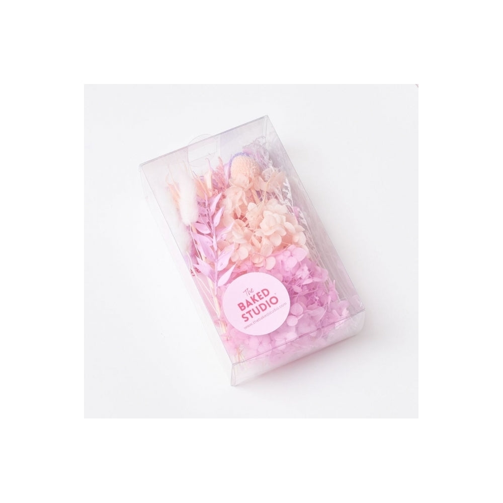 The Baked Studio Pink, Lilac & White Deluxe Mixed Dried Flower Box