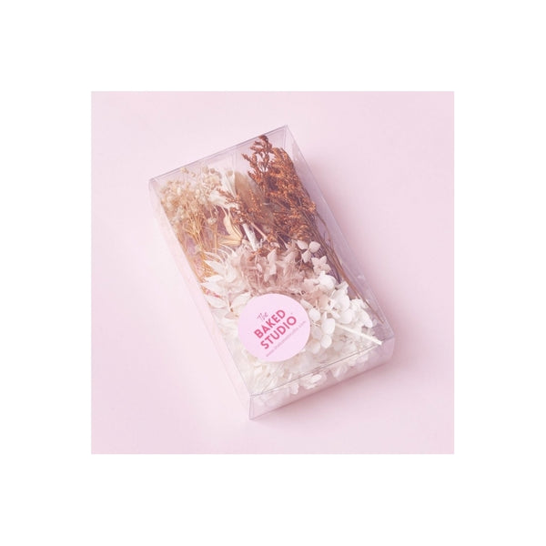 The Baked Studio Natural, Latte, Nude & White Deluxe Mixed Dried Flower Box