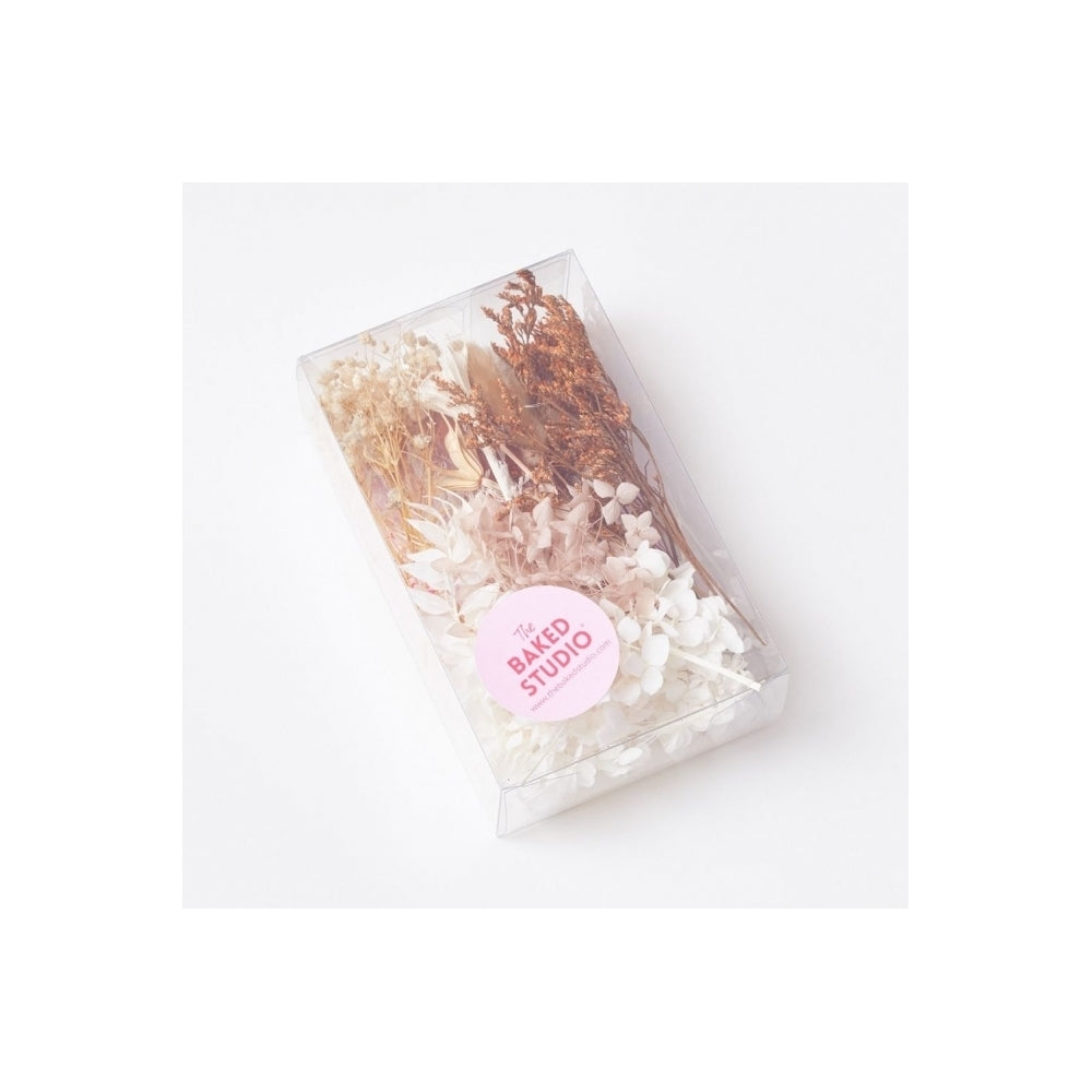 The Baked Studio Natural, Latte, Nude & White Deluxe Mixed Dried Flower Box