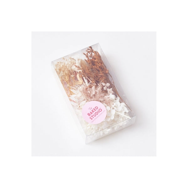 The Baked Studio Natural, Latte, Nude & White Deluxe Mixed Dried Flower Box