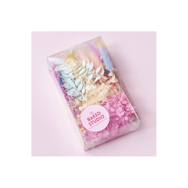 The Baked Studio Rainbow Pastels Deluxe Mixed Dried Flower Box