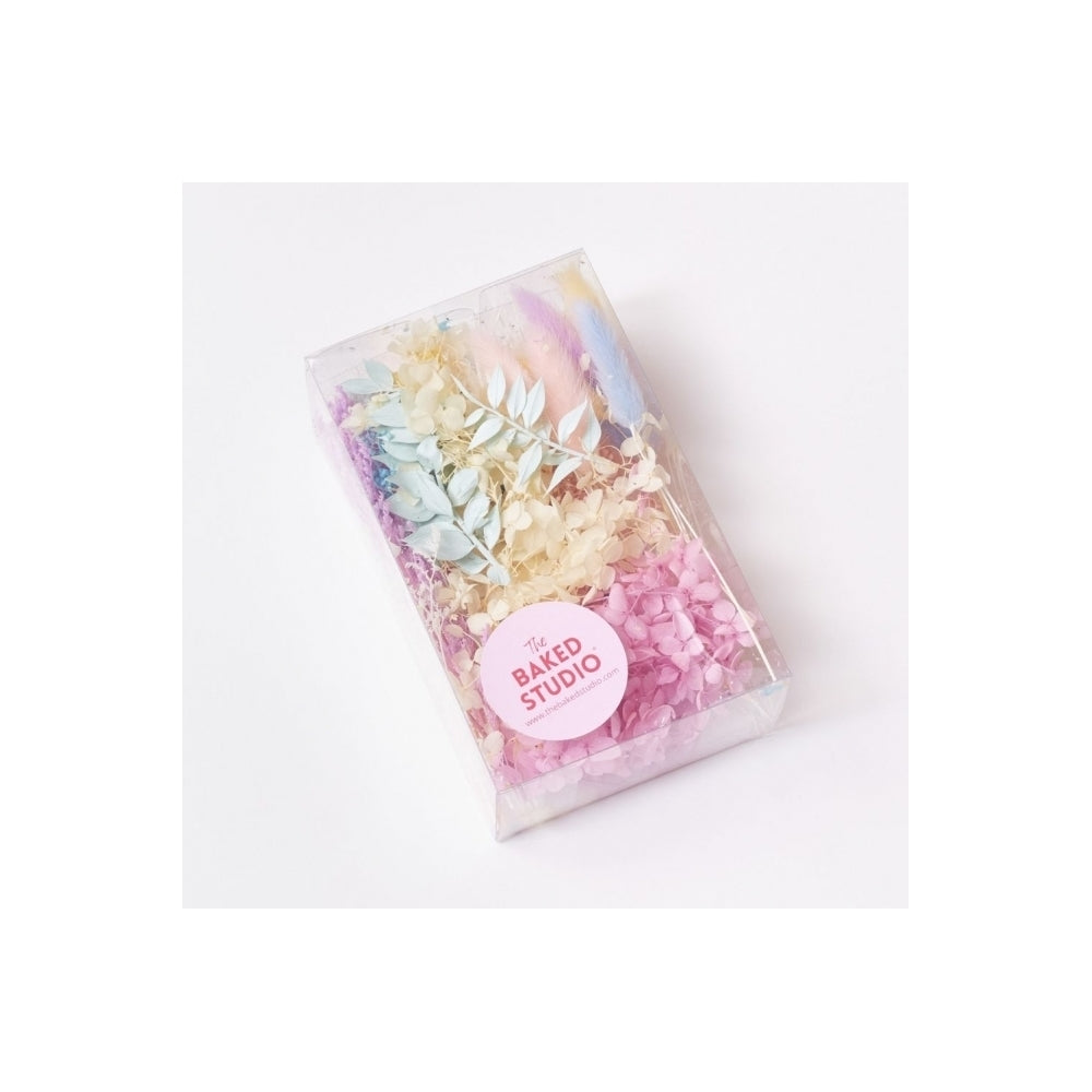 The Baked Studio Rainbow Pastels Deluxe Mixed Dried Flower Box