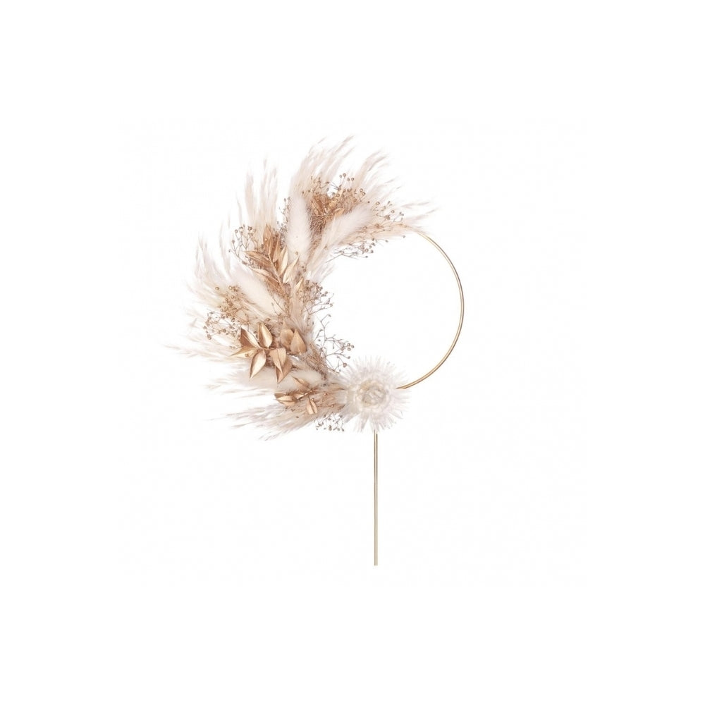 The Baked Studio Gold Dried Flower Ring 10cm (With Stem)