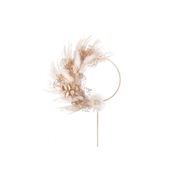 The Baked Studio Gold Dried Flower Ring 10cm (With Stem)
