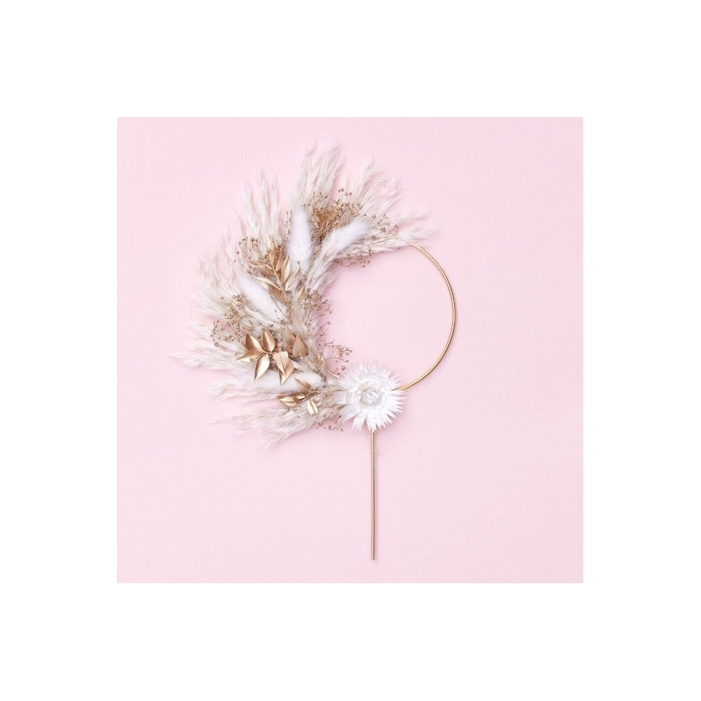 The Baked Studio Gold Dried Flower Ring 10cm (With Stem)
