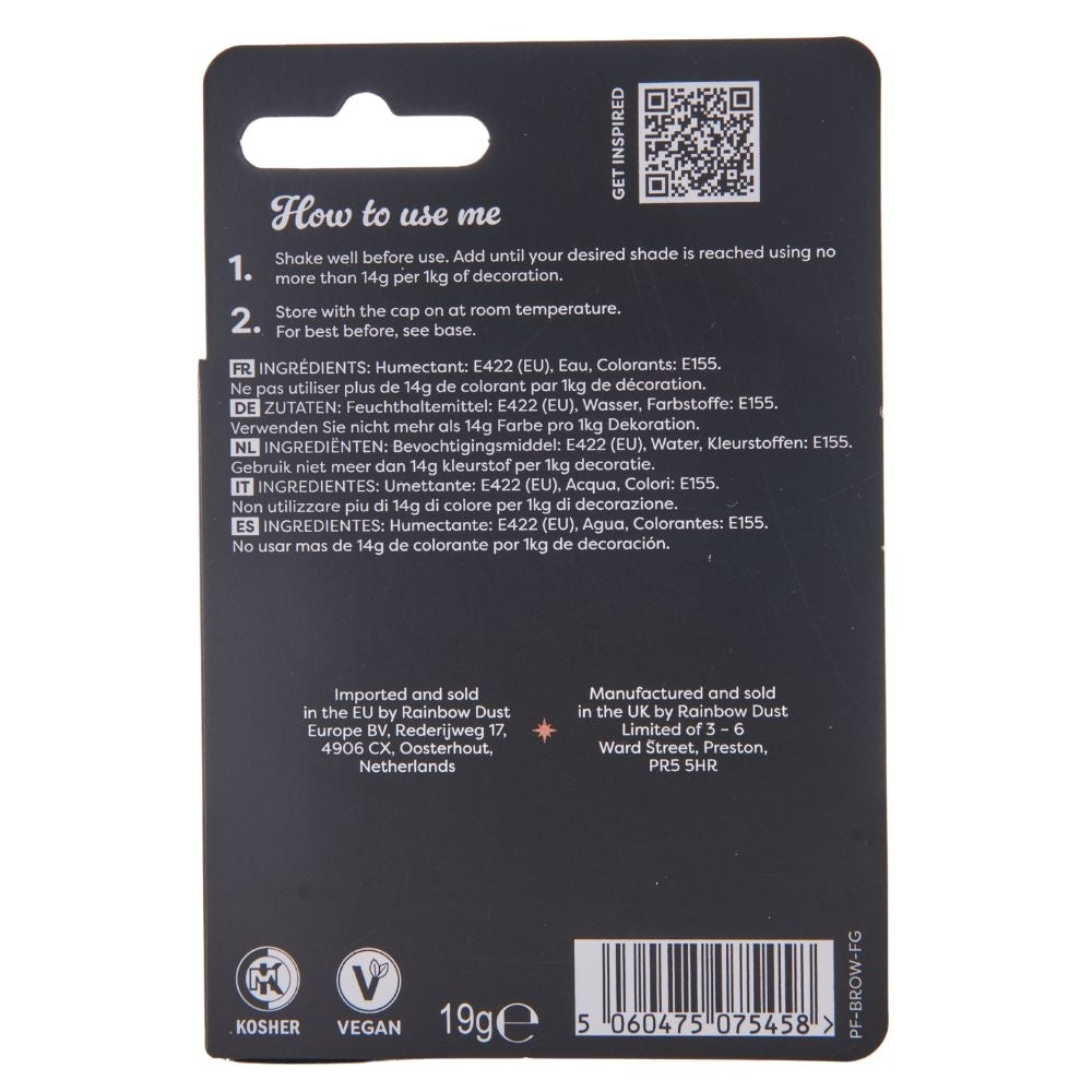 Rainbow Dust ProFlow Liquid Colour 16ml - Brown